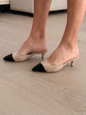 The Drop Women's Paulina Pointed-Toe Two-Tone Mule